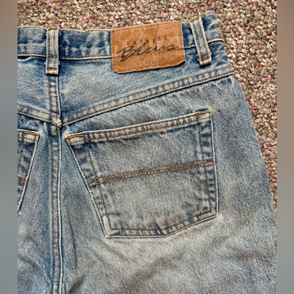 90s Express 100% Cotton Light Wash Mid Rise Bootcut Jeans Women's 7X8